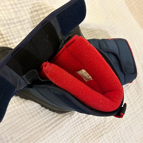 Polo RALPH LAUREN Snow boots US size 2 BOYS Navy, red lining, black rubber soles - Picture 6 of 13